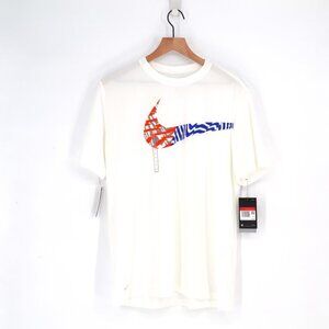 NEW Nike Legend Swoosh Graphic Tee T-Shirt Short Sleeve DRI FIT White Men's L